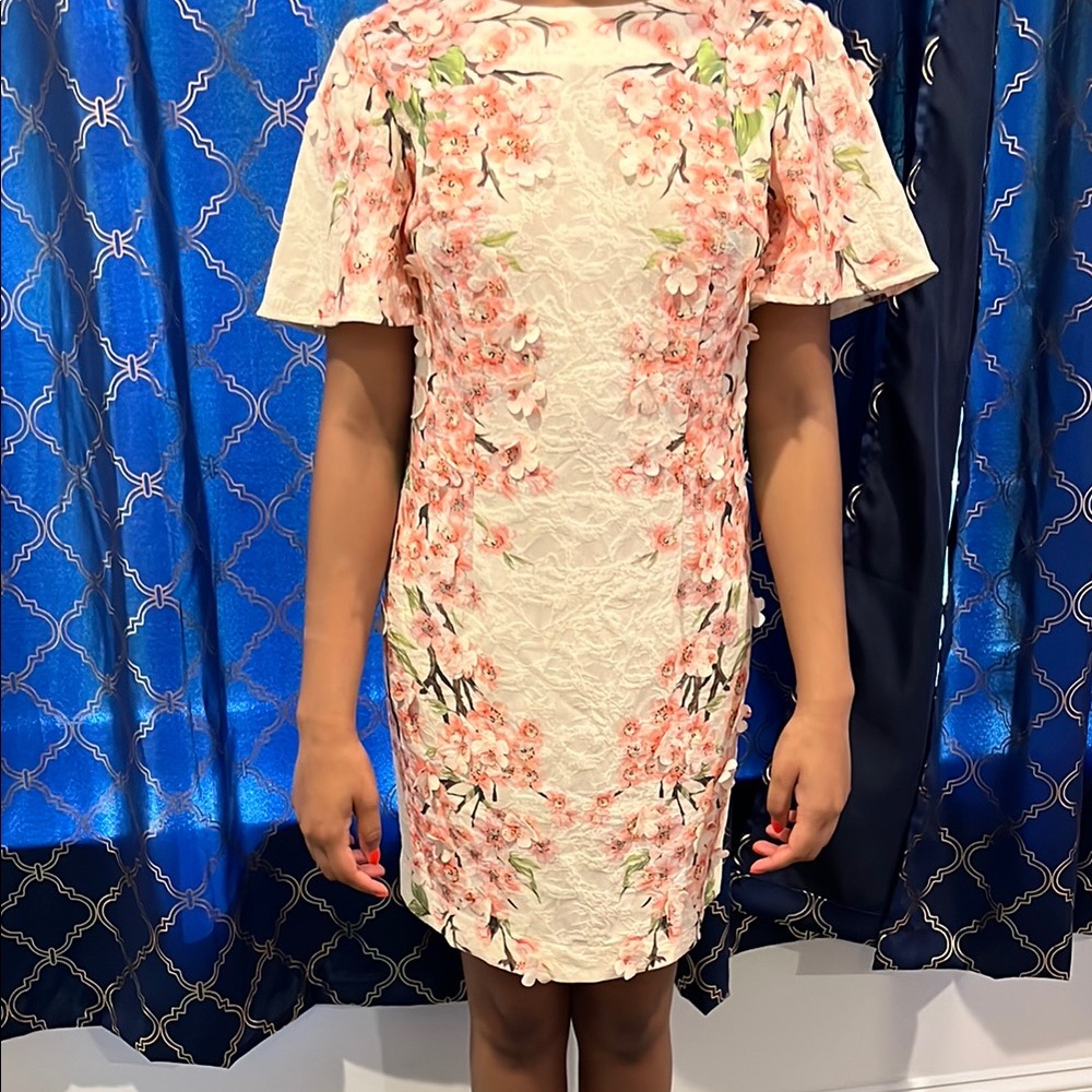 Elliatt Pink Flutter Sleeve Sheath Dress